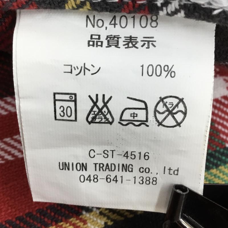 ヒューストン HOUSTON シャツ、ブラウス 長袖 L チェック 赤 / レッド / メンズ USED 古着 中古 10138692