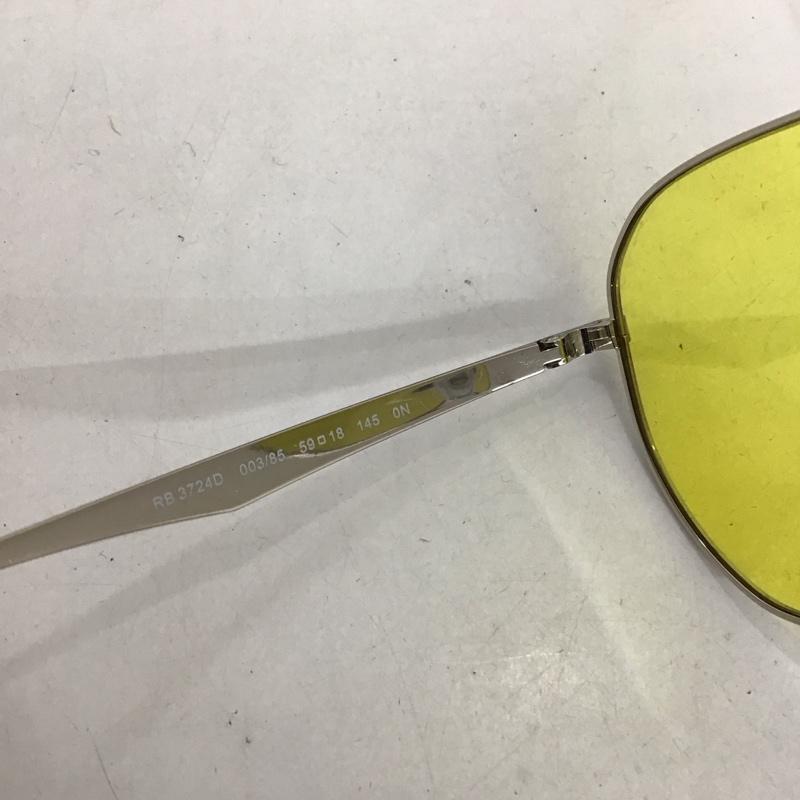 レイバン Ray-Ban めがね・サングラス サングラス RB3724D カラーレンズ 箱有 ロゴ、文字 黄 / イエロー / X 銀 / シルバー / メンズ USED 古着 中古 10123332