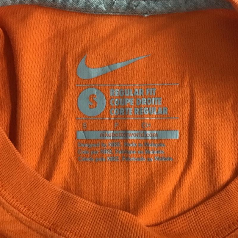 ナイキ NIKE Tシャツ 半袖 半袖カットソー プリントTシャツ クルーネックカットソー スポーツウェア S プリント 橙 / オレンジ / メンズ USED 古着 中古 10107254