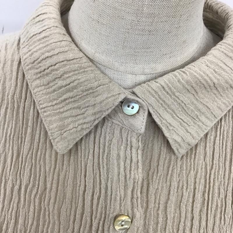 アングリッド Ungrid シャツ、ブラウス 長袖 長袖シャツ カラーシャツ ポケットシャツ 長袖カットソー M 無地 ベージュ / ベージュ / レディース USED 古着 中古 10120937