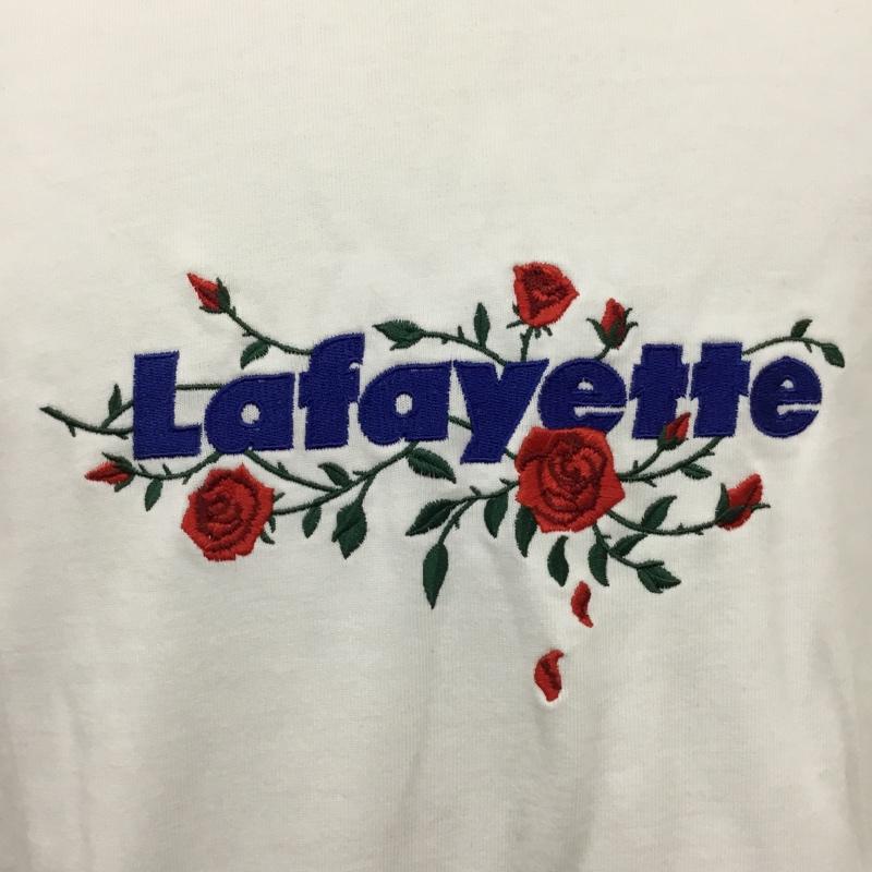 ラファイエット Lafayette Tシャツ 半袖 半袖カットソー プリントTシャツ クルーネックカットソー XL ロゴ、文字 白 / ホワイト /  メンズ USED 古着 中古 10110016