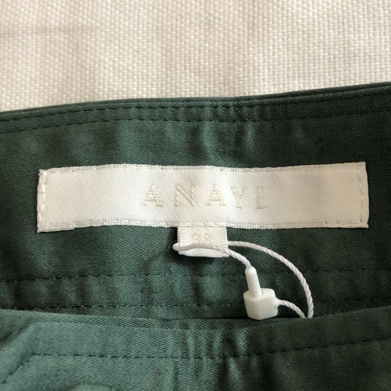 アナイ ANAYI パンツ ショートパンツ ハーフパンツ ロールアップ センタープレス ワーク 38 無地 緑 / グリーン / X カーキ / カーキ / レディース USED 古着 中古 10029099