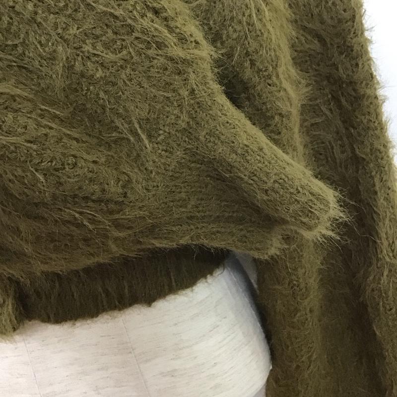 アルシーヴ archives カーディガン 長袖 M 無地 カーキ / カーキ / レディース USED 古着 中古 10128225