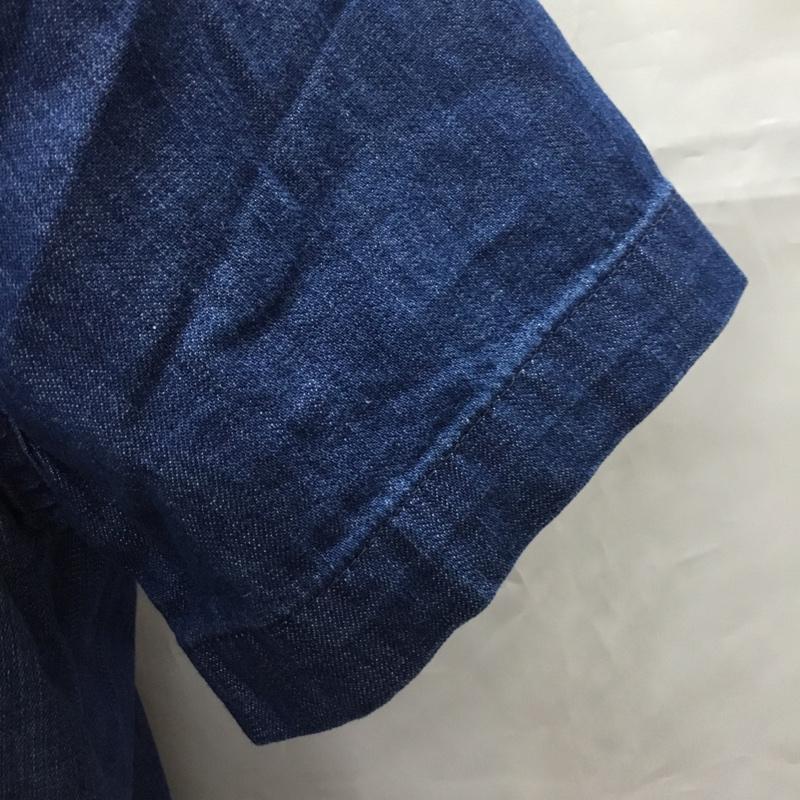 リーバイス Levi s シャツ、ブラウス 半袖 半袖シャツ カラーシャツ 半袖カットソー デニムシャツ S 無地 インディゴ / インディゴ /  メンズ USED 古着 中古 10108940