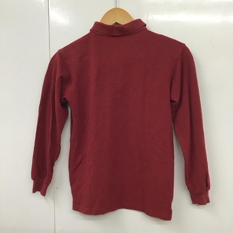 バーバリー BURBERRY ポロシャツ 長袖 M 無地 えんじ / ワインレッド / レディース USED 古着 中古 10131571