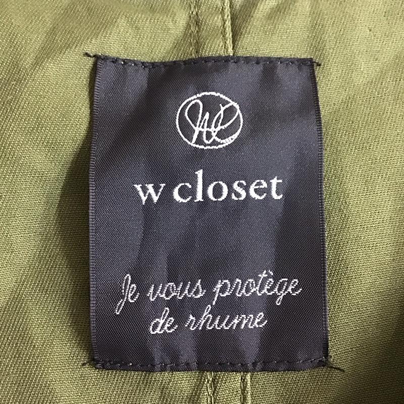 ダブルクローゼット w closet ワンピース ロングスカート ノースリーブワンピース ロングワンピース 前開き 無地 カーキ / カーキ / レディース USED 古着 中古 10115244