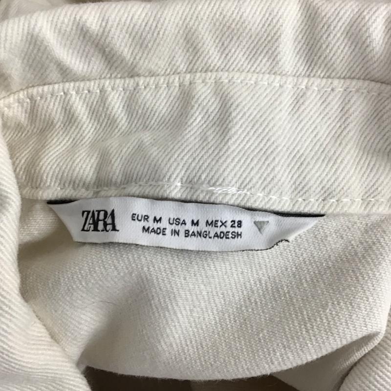 ザラ ZARA ジャケット、上着 ジャケット、ブレザー 4365/073/733 COLOURED DENIM JACKET M 無地 白 / ホワイト / レディース USED 古着 中古 10127723