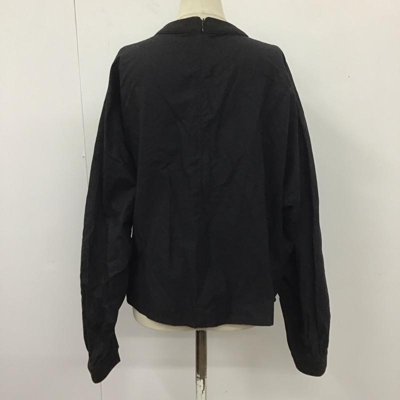 セレクトモカ select MOCA カットソー 長袖 10003111-4 デコルテデザインボリュームスリーブボトルネックブラウス FREE 無地 黒 / ブラック /  レディース USED 古着 中古 10110864