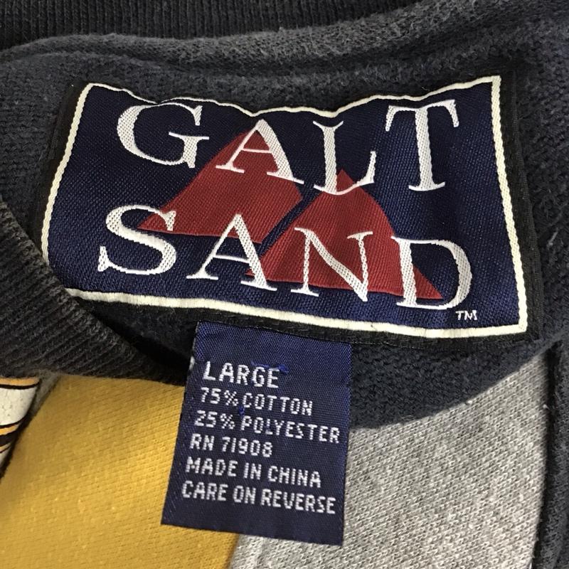 古着 USED トレーナー 長袖 長袖トレーナー スウェット クルーネック プルオーバー galtsand L ロゴ、文字 灰 / グレー / X 紺 / ネイビー / X 黄 / イエロー / メンズ USED 古着 中古 10134579