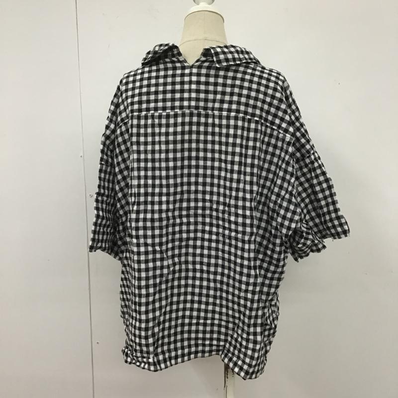 ニコアンド niko and... カットソー 半袖 半袖シャツ カラーシャツ 半袖カットソー チェックシャツ 3 チェック 白 / ホワイト / X 黒 / ブラック /  レディース USED 古着 中古 10106858