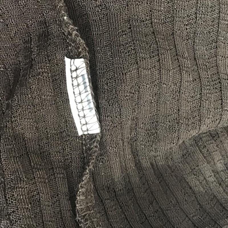 ザラ ZARA カットソー 長袖 胸ポケット 裾ギャザー 前ボタン S 無地 茶 / ブラウン /  レディース USED 古着 中古 10107155