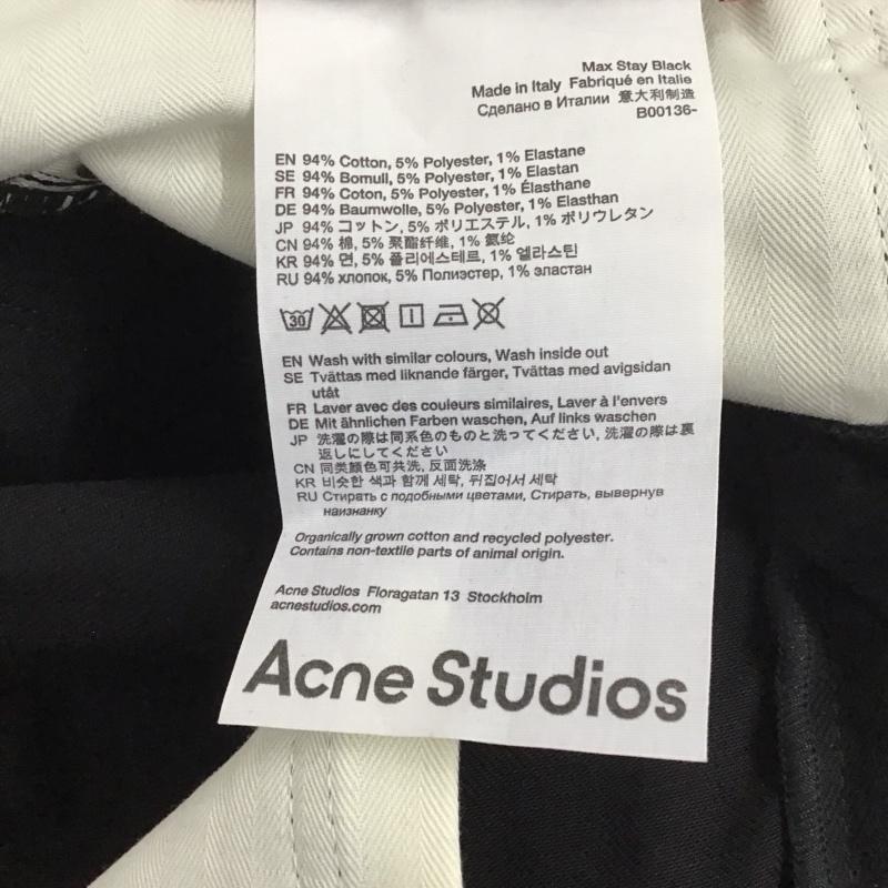 アクネストゥディオズ Acne Studios パンツ デニム、ジーンズ スリムパンツ デニムパンツ ストレッチパンツ 28インチ 無地 黒 / ブラック / メンズ USED 古着 中古 10128718