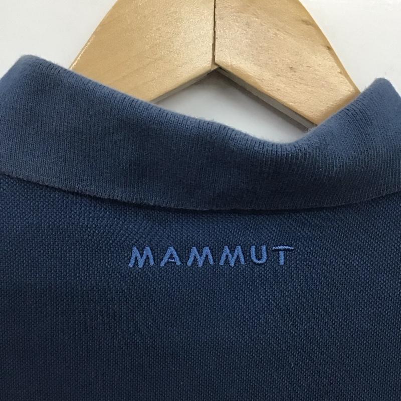 マムート Mammut ポロシャツ 半袖 半袖ポロシャツ 半袖カットソー カラーシャツ M ロゴ、文字 紺 / ネイビー / メンズ USED 古着 中古 10132636
