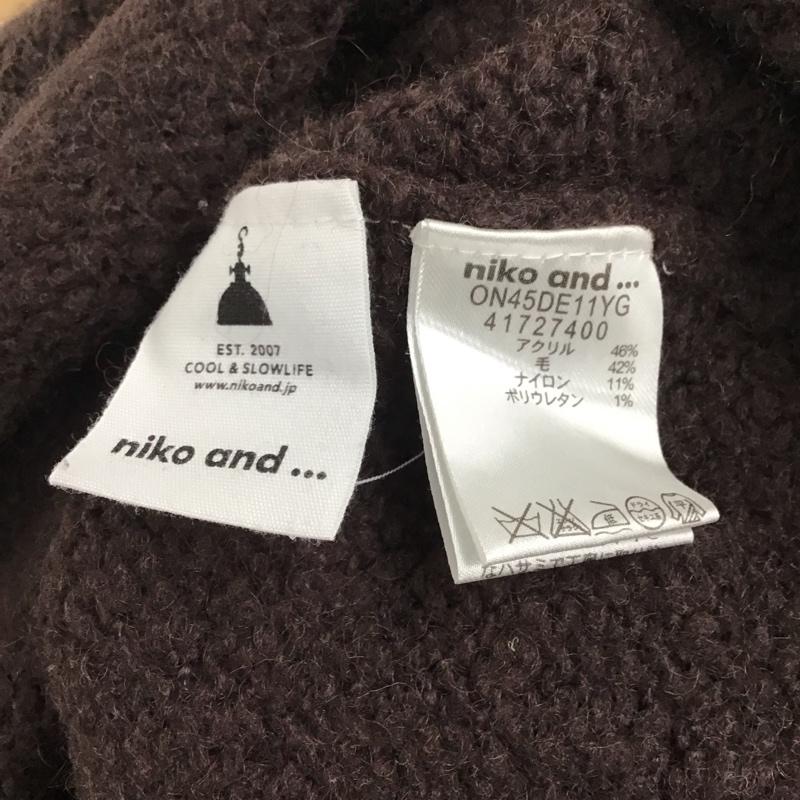 ニコアンド niko and... カーディガン 長袖 ニット 無地 茶 / ブラウン / レディース USED 古着 中古 10131967