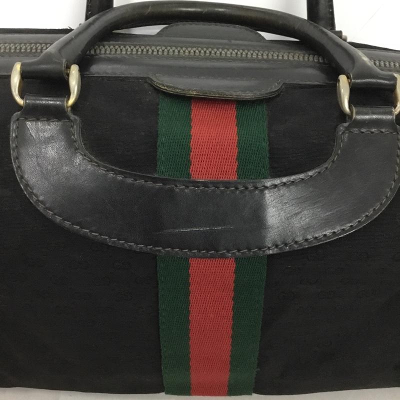 グッチ GUCCI ハンドバッグ ハンドバッグ 80年代 ririジップ GG 総柄 黒 / ブラック / レディース USED 古着 中古 10137348