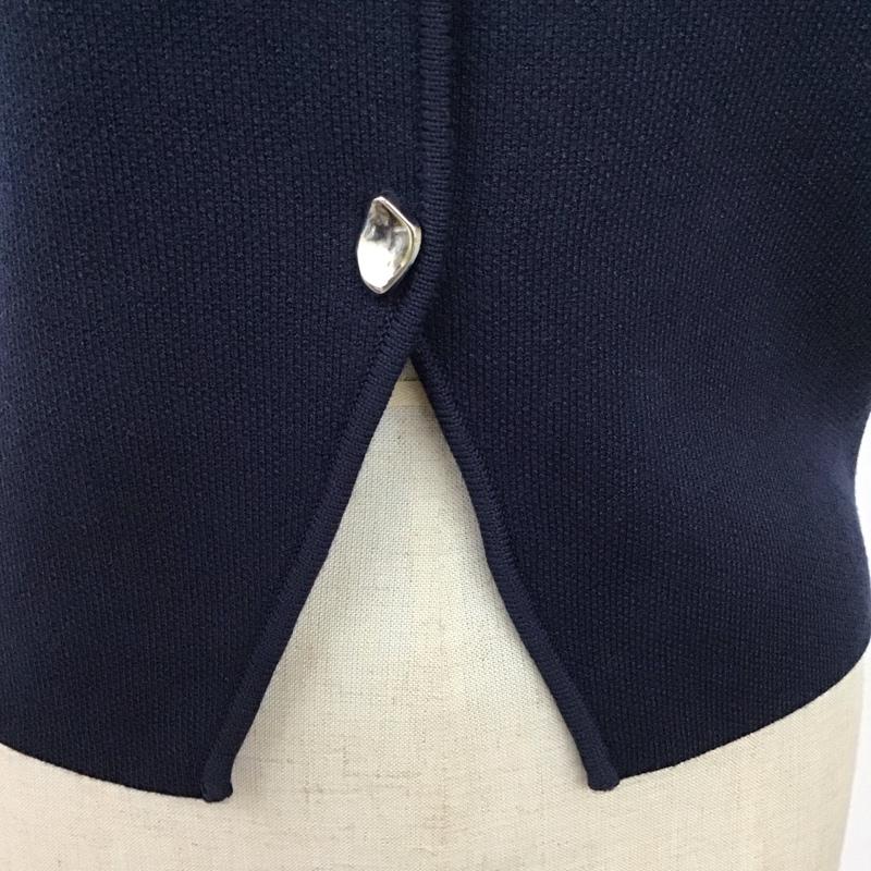 ザラ ZARA ベスト ベスト ニットベスト ノースリーブニット 前開きベスト M 無地 紺 / ネイビー / レディース USED 古着 中古 10117674