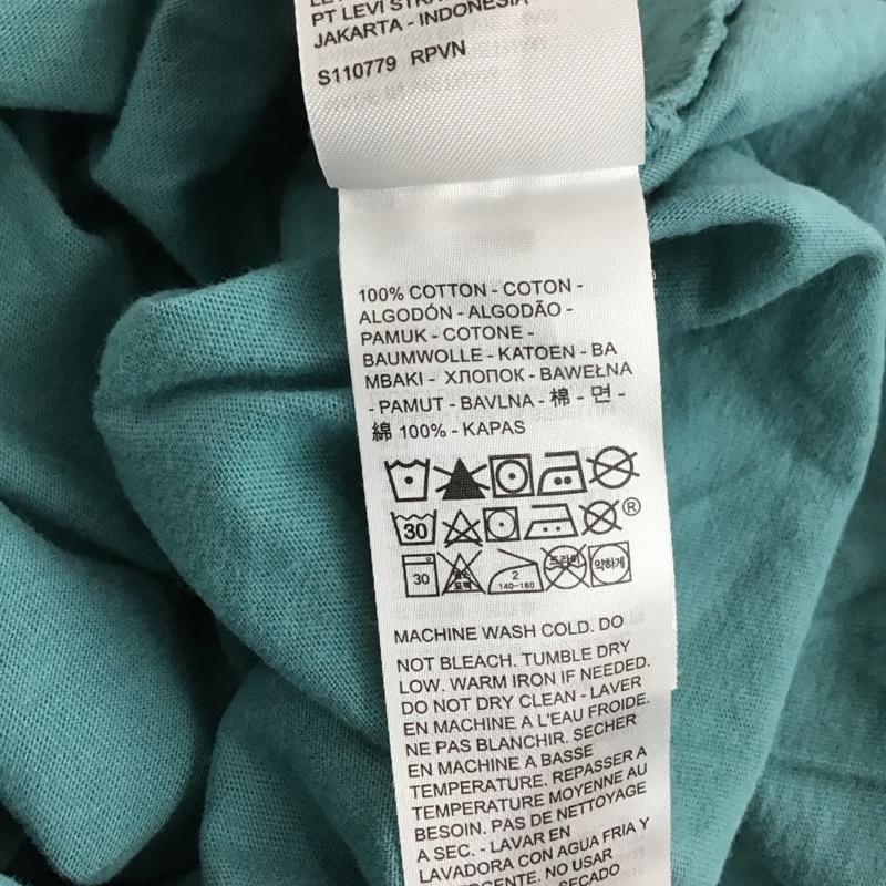 リーバイス Levi s Tシャツ 半袖 半袖カットソー プリントTシャツ クルーネックカットソー S ロゴ、文字 青 / ブルー / メンズ USED 古着 中古 10140119