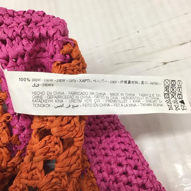 ザラ ZARA トートバッグ トートバッグ 6147 910 060 ペーパーバッグ 無地 橙 / オレンジ / X マゼンタ / マゼンタ / レディース USED 古着 中古 10116447