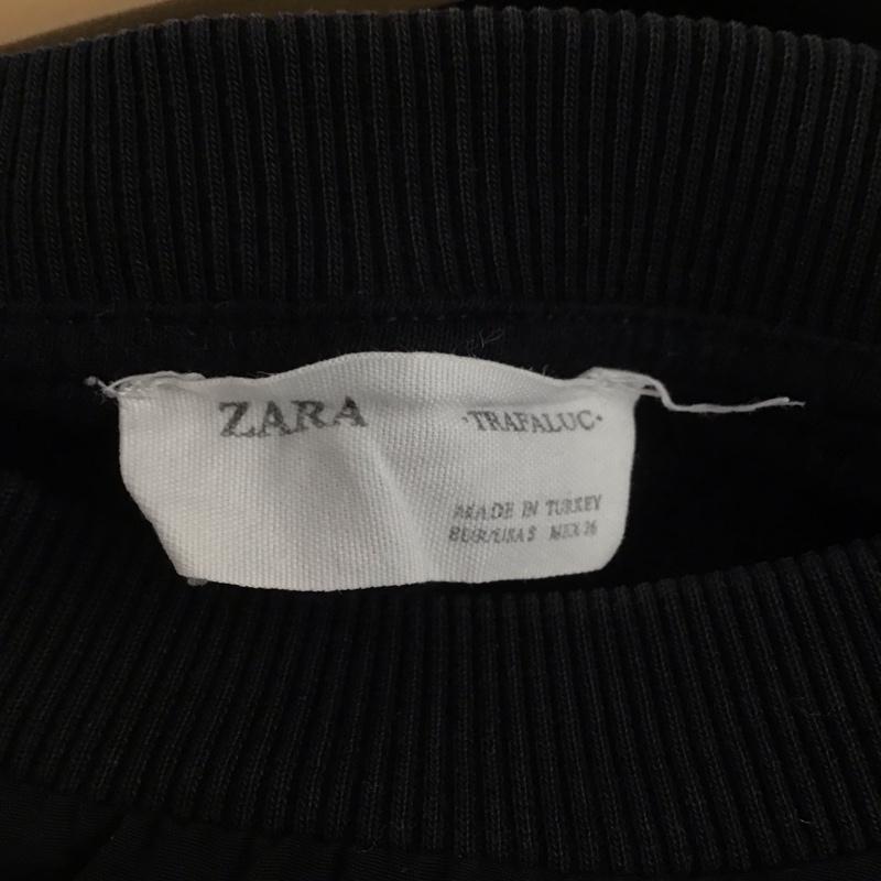 ザラ ZARA TRAFALUC カットソー 長袖 長袖カットソー 無地カットソー クルーネック S 無地 黒 / ブラック / レディース USED 古着 中古 10136460