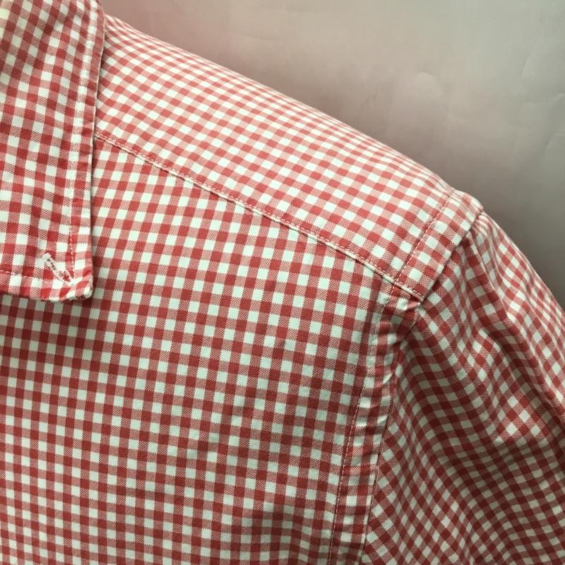 グリーンレーベルリラクシング green label relaxing シャツ、ブラウス 半袖 半袖シャツ カラーシャツ 半袖カットソー チェックシャツ M チェック 白 / ホワイト / X 赤 / レッド /  メンズ USED 古着 中古 10108935