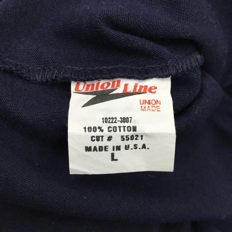 古着 USED Tシャツ 半袖 半袖カットソー プリントTシャツ クルーネックカットソー 古着 L ロゴ、文字 紺 / ネイビー /  メンズ USED 古着 中古 10108537
