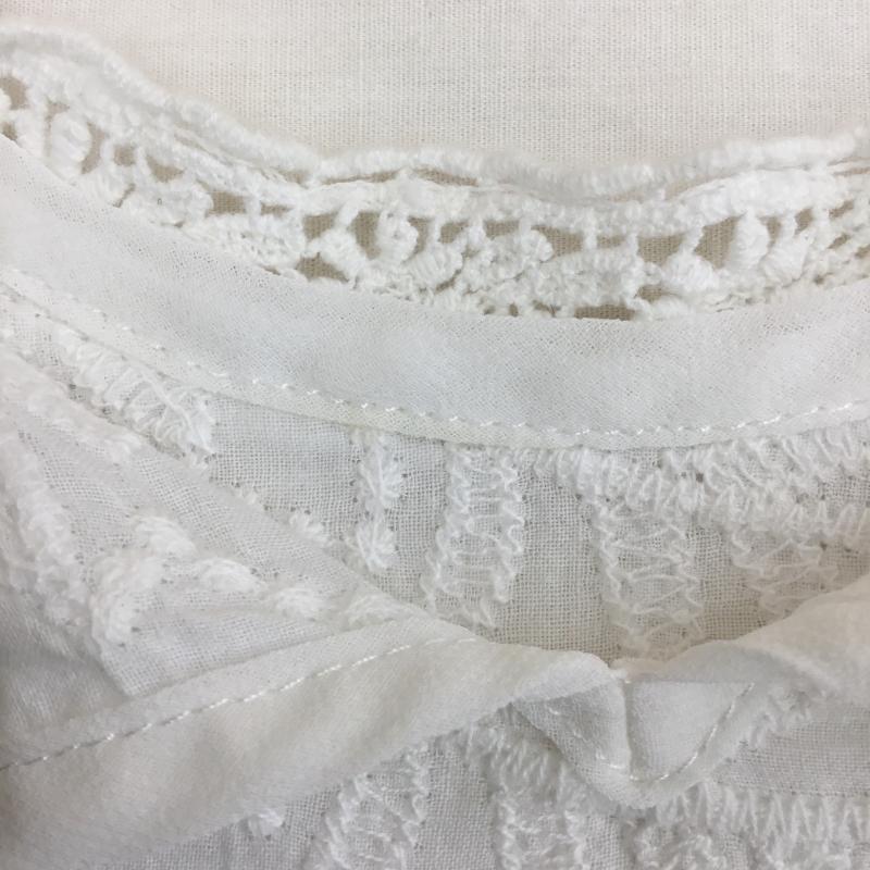 セレクトモカ select MOCA シャツ、ブラウス 長袖 FREE 刺繍 白 / ホワイト / レディース USED 古着 中古 10139190