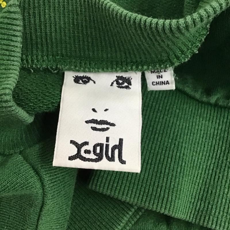 エックスガール X-girl トレーナー 長袖 05194220 2 プリント 緑 / グリーン / レディース USED 古着 中古 10121218