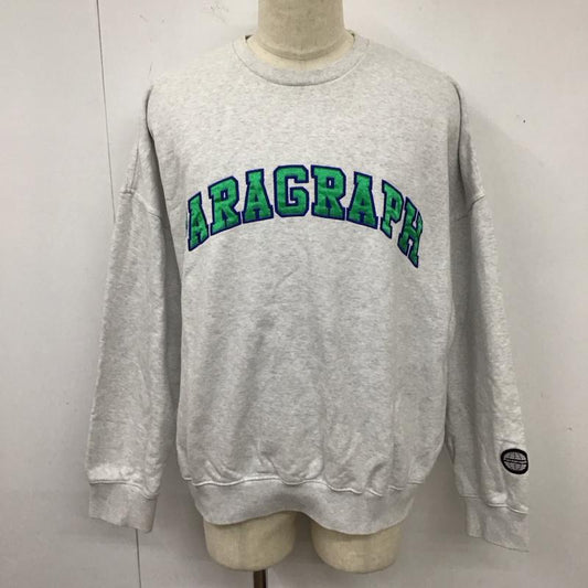パラグラフ Paragraph トレーナー 長袖 カレッジロゴ スウェット ロゴ、文字 灰 / グレー /  メンズ USED 古着 中古 10121321
