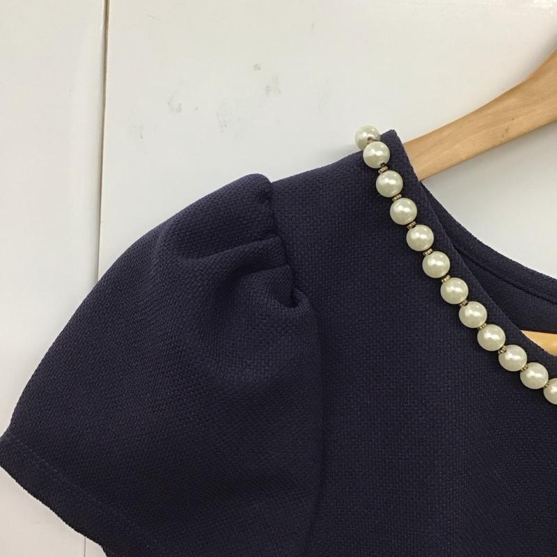 ダズリン dazzlin カットソー 半袖 021430600101 パークネック M 無地 紺 / ネイビー / レディース USED 古着 中古 10131330