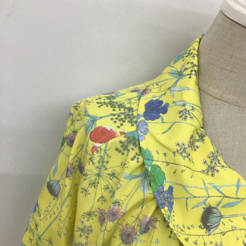 アズノゥアズ as know as ワンピース ロングスカート AI0013 リバティ タグ付き 薄手コート 花柄 黄 / イエロー / レディース USED 古着 中古 10116155