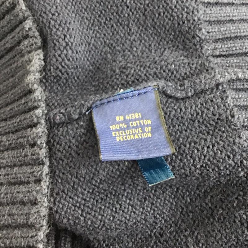 ポロラルフローレン POLO RALPH LAUREN ニット、セーター 長袖 ハーフジップ コットン L ワンポイント 紺 / ネイビー / メンズ USED 古着 中古 10144724