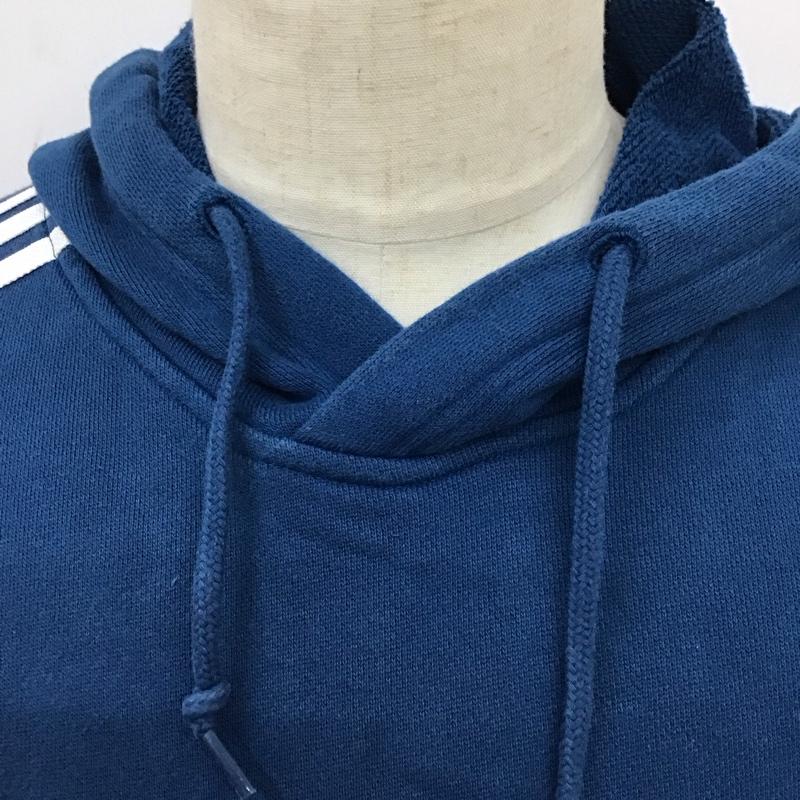 アディダス adidas パーカー 長袖 dx3851 長袖パーカー スウェット スポーツウェア ロゴ、文字 青 / ブルー / メンズ USED 古着 中古 10119495