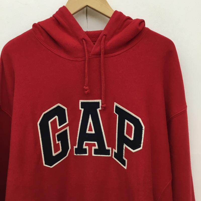 ギャップ GAP パーカー 長袖 M ロゴ、文字 赤 / レッド / メンズ USED 古着 中古 10137763