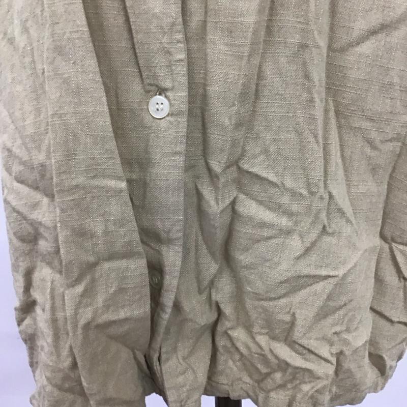 ニコアンド niko and... シャツ、ブラウス 半袖 M 無地 ベージュ / ベージュ / レディース USED 古着 中古 10121217
