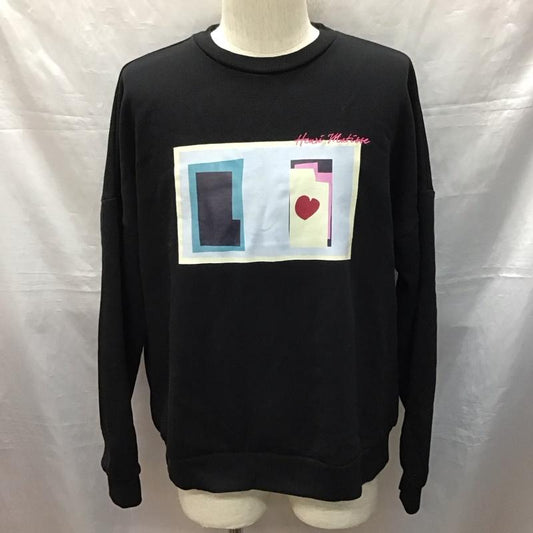 センスオブプレイスバイアーバンリサーチ SENSE OF PLACE by URBAN RESEARCH トレーナー 長袖 AA97-11A056 スウェット 裏起毛 L プリント 黒 / ブラック /  メンズ USED 古着 中古 10121206