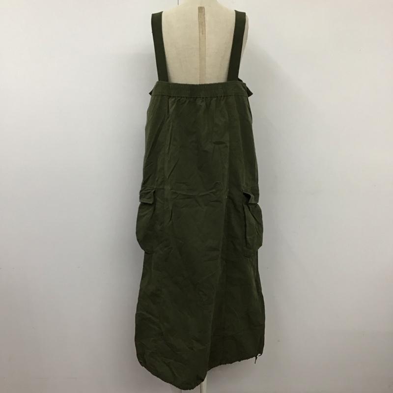 ニコアンド niko and... ジャンパースカート ジャンパースカート NKN25944AD シャカマキシジャンパースカート L 無地 カーキ / カーキ / レディース USED 古着 中古 10110318