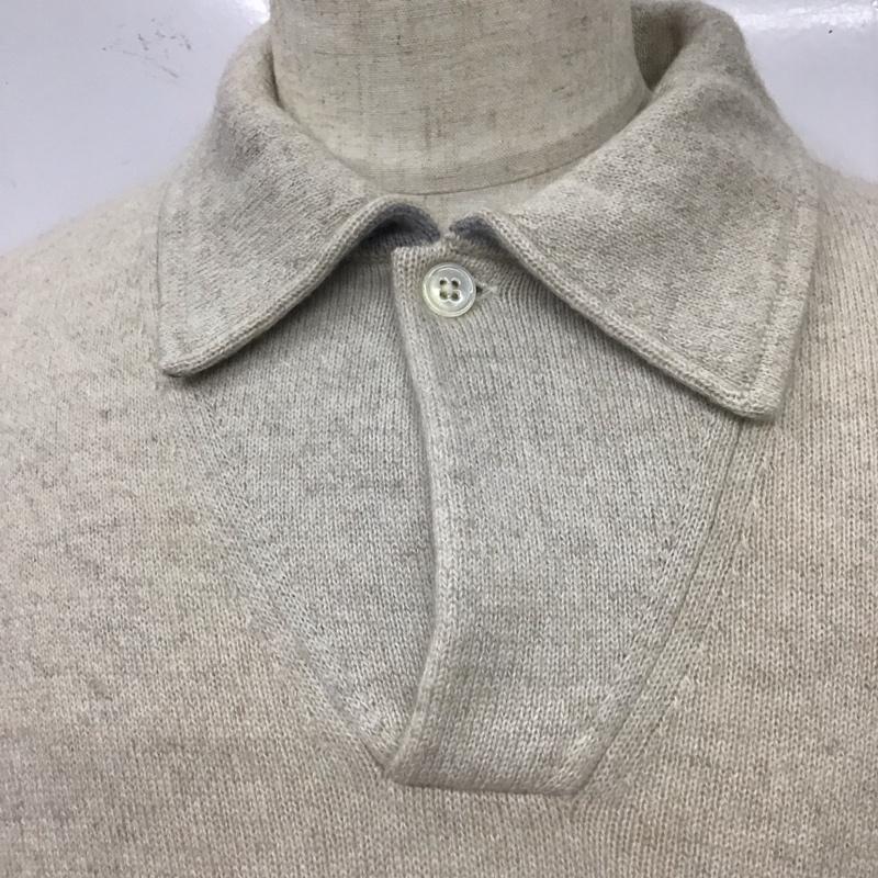 ブルックスブラザーズ BROOKS BROTHERS ニット、セーター 長袖 長袖ニットカットソー ニット セーター カラーネックニット M 無地 ベージュ / ベージュ / メンズ USED 古着 中古 10112557