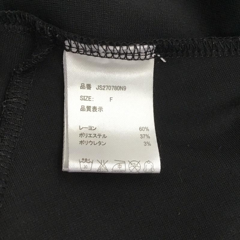 ジーナシス JEANASIS トップス トップス JS270780N9 ノースリーブ プリーツ ペプラム FREE 無地 黒 / ブラック / レディース USED 古着 中古 10139132