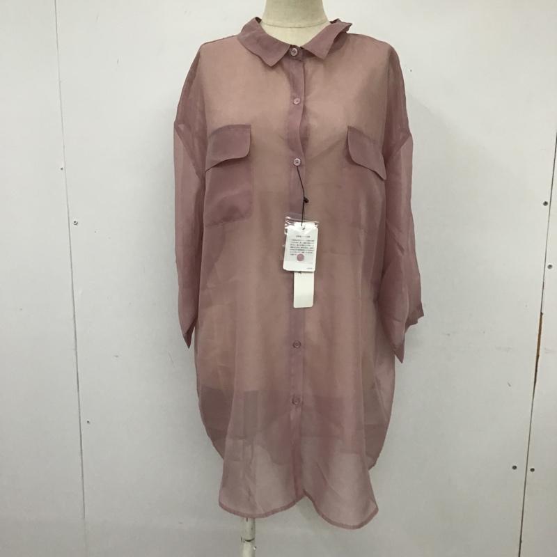ヘザー Heather シャツ、ブラウス 半袖 オーガンジーシアーシャツ FREE 無地 桃 / ピンク / レディース USED 古着 中古 10105874