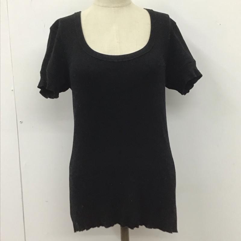 ラルフローレン RALPHLAUREN Tシャツ 半袖 KKRLKS2372 Uネック リブ L ワンポイント 黒 / ブラック / レディース USED 古着 中古 10109606