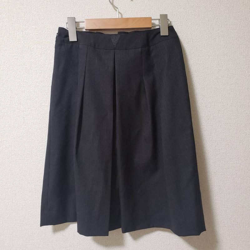 ジラソール gilasoL. スカート ひざ丈スカート 36 無地 黒 / ブラック / レディース USED 古着 中古 10015660