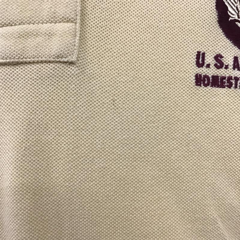 バズリクソンズ Buzz Rickson s ポロシャツ 半袖 半袖ポロシャツ カラーシャツ 半袖カットソー L ロゴ、文字 黄 / イエロー /  メンズ USED 古着 中古 10113105