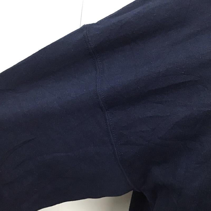 ギルダン GILDAN トレーナー 長袖 長袖トレーナー スウェット クルーネック リブスウェットカットソー XL ロゴ、文字 紺 / ネイビー / メンズ USED 古着 中古 10115720