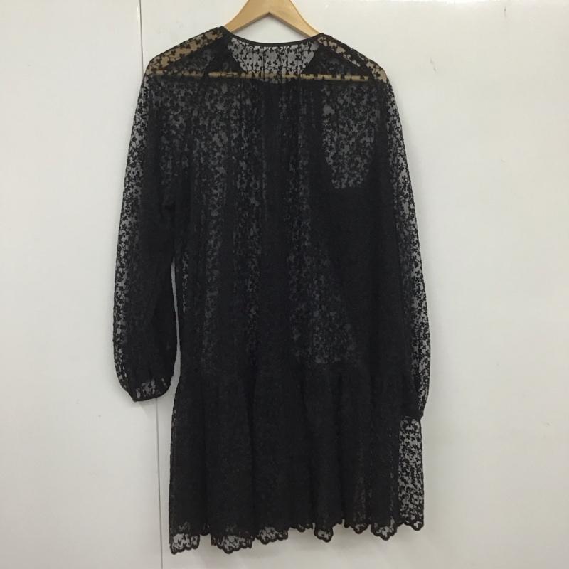 フリークスストア FREAK S STORE カーディガン 長袖 221-3149 シースルー FREE 刺繍 黒 / ブラック / レディース USED 古着 中古 10133653