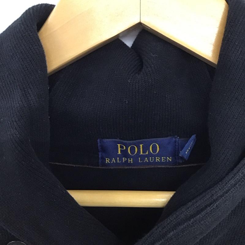 ポロラルフローレン POLO RALPH LAUREN トレーナー 長袖 長袖スウェット カラーネックカットソー トレーナー S ロゴ、文字 黒 / ブラック / メンズ USED 古着 中古 10133499