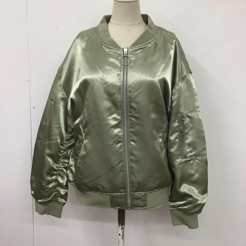 アズールバイマウジー AZUL BY MOUSSY ジャケット、上着 ジャンパー、ブルゾン 250DSS30-060B シャイニーブルゾン FREE 無地 カーキ / カーキ / レディース USED 古着 中古 10111073