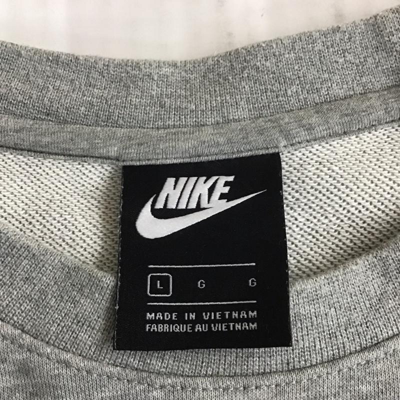 ナイキ NIKE トレーナー 長袖 BV2667-063 フレンチテリークルースウェット L 無地 灰 / グレー / メンズ USED 古着 中古 10108084