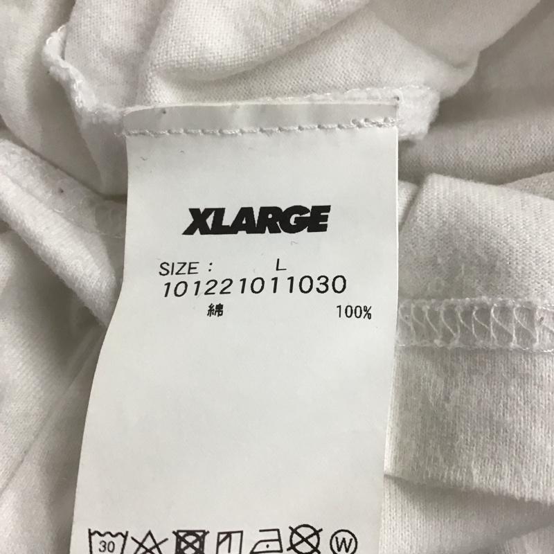 エクストララージ XLARGE カットソー 長袖 長袖カットソー プリントカットソー クルーネック L プリント 白 / ホワイト / メンズ USED 古着 中古 10137339