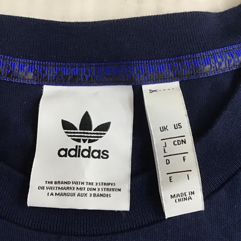 アディダス adidas Tシャツ 半袖 GP1116 AdiploreGraphicTee 半袖カットソー プリントTシャツ L プリント 紺 / ネイビー /  メンズ USED 古着 中古 10110397