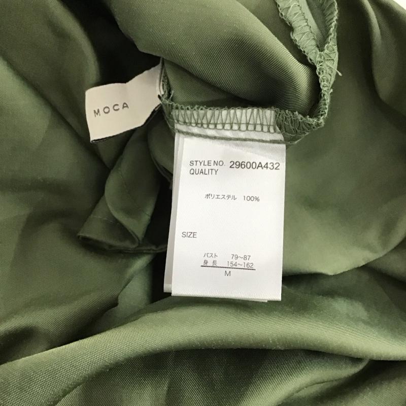 セレクトモカ select MOCA ワンピース ロングスカート 長袖シャツワンピース ノーカラーシャツワンピース M 無地 カーキ / カーキ / レディース USED 古着 中古 10138360